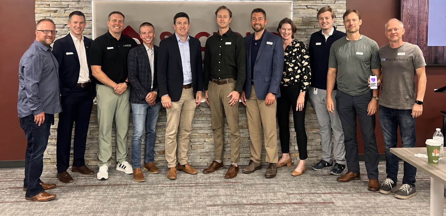 MNblockchain members at a Stand With Crypto policy event