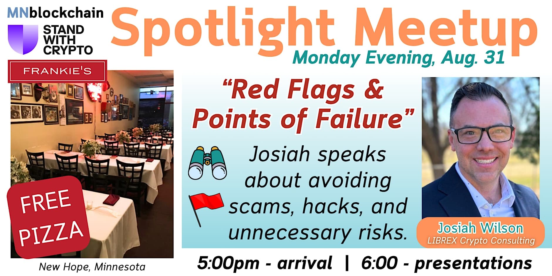 Spotlight Meetup Aug. 31 – How to Spot Red Flags in the Industry